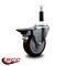 Service Caster 4'' Maroon Poly Swivel 7/8'' Expanding Stem Caster with Brake SCC-EX20S414-PPUB-MRN-PLB-78 - alternate 2